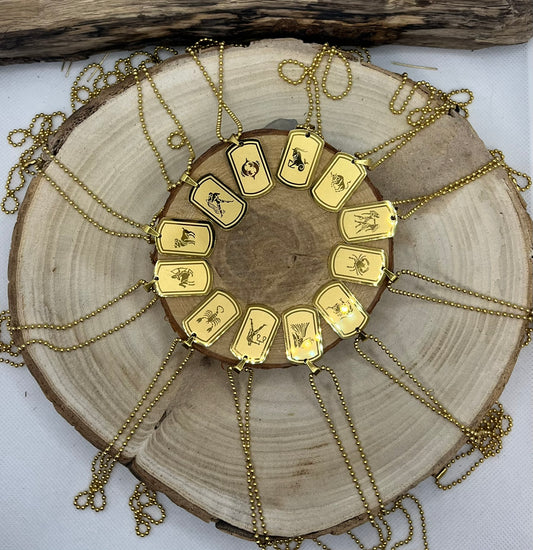 Collier pendentif signe astrologique Zodiaque en Acier inoxydable doré