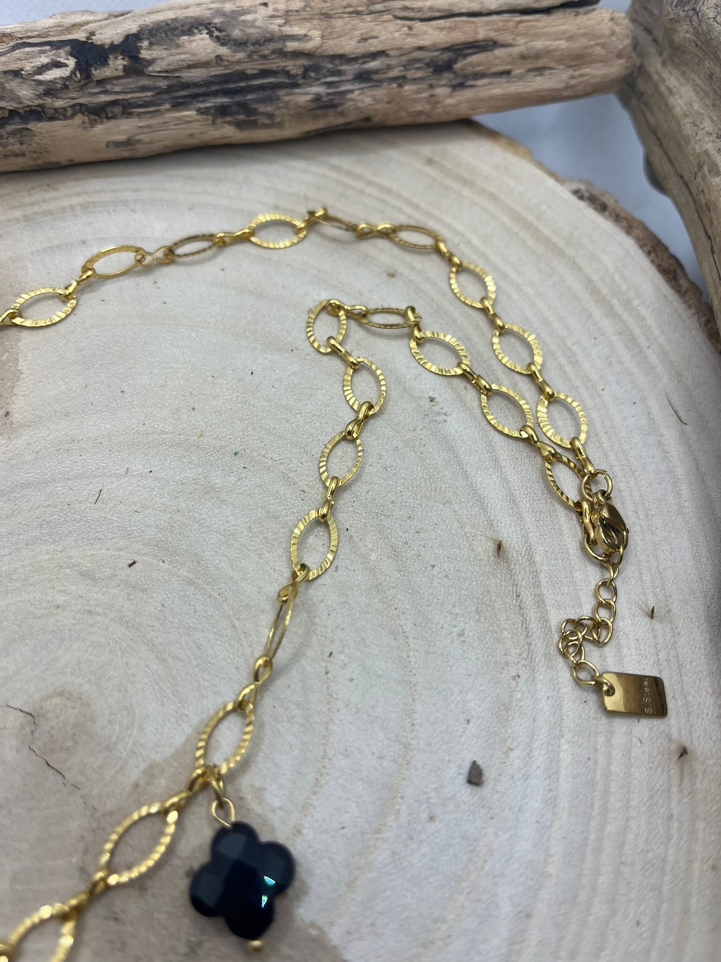 Collier Charm, Breloques - Réalisé à la main en Acier inoxydable doré