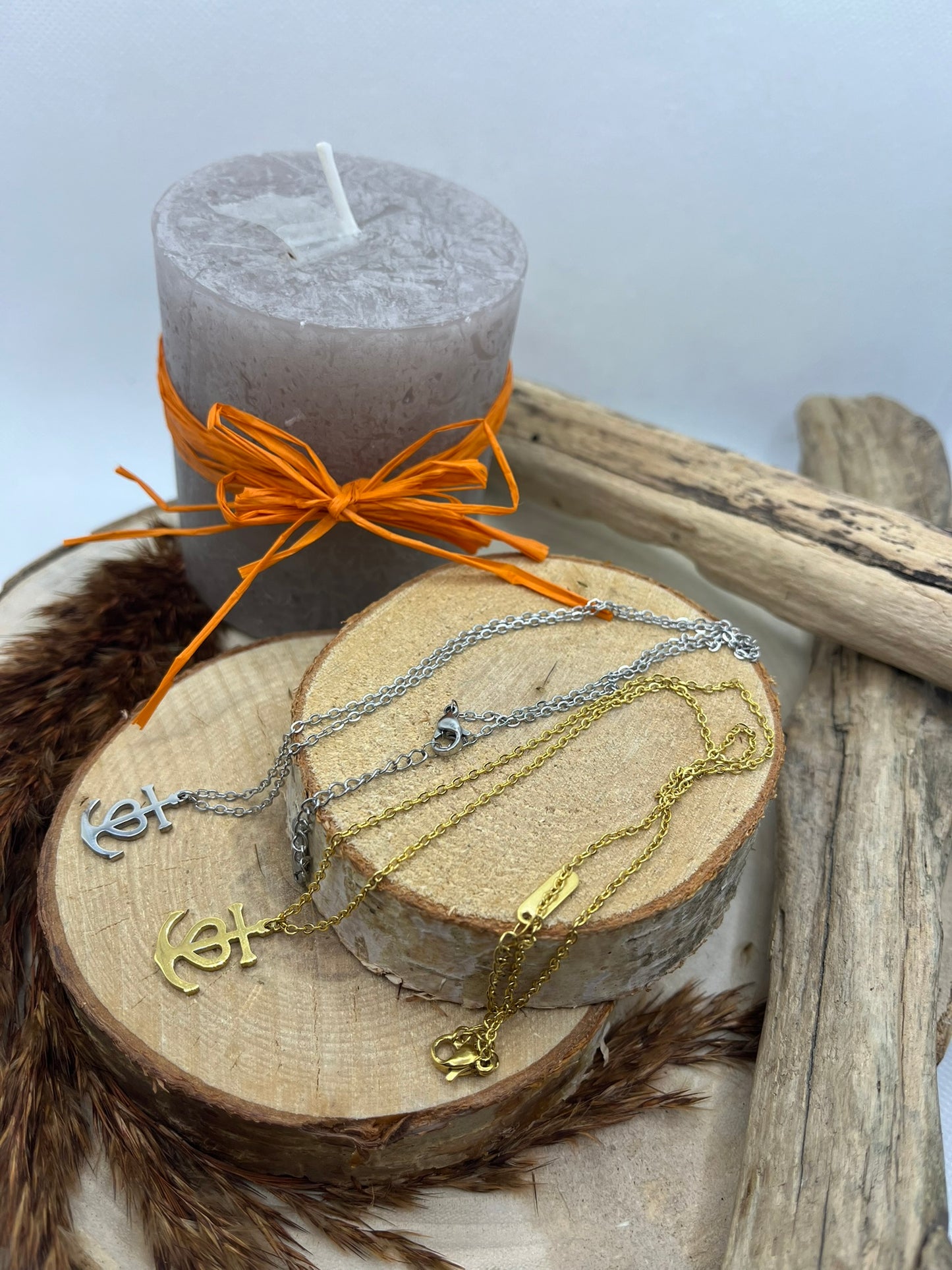 Collier chaine fine Pendentif Crois de Camargue - Acier inoxydable Doré ou en argenté