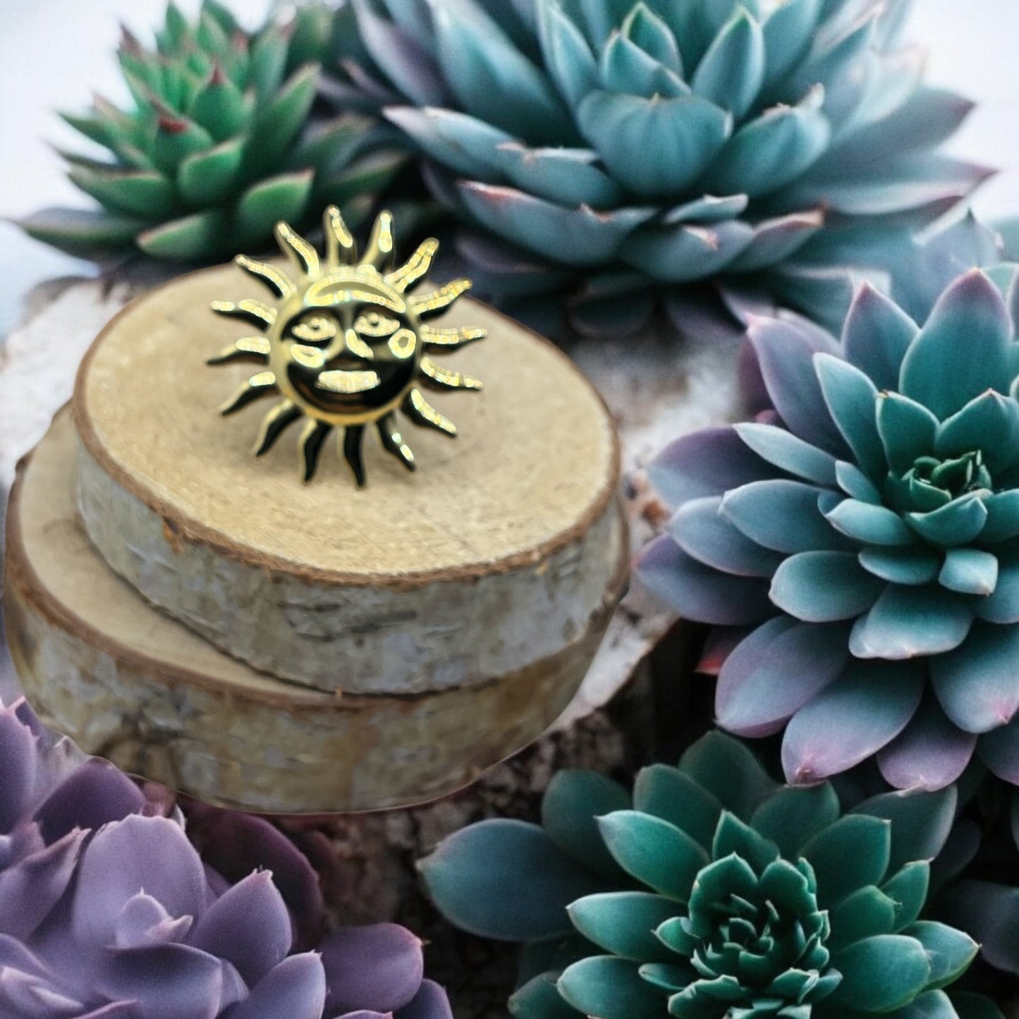 Bague Soleil - Tendance - Réglable - Acier inoxydable