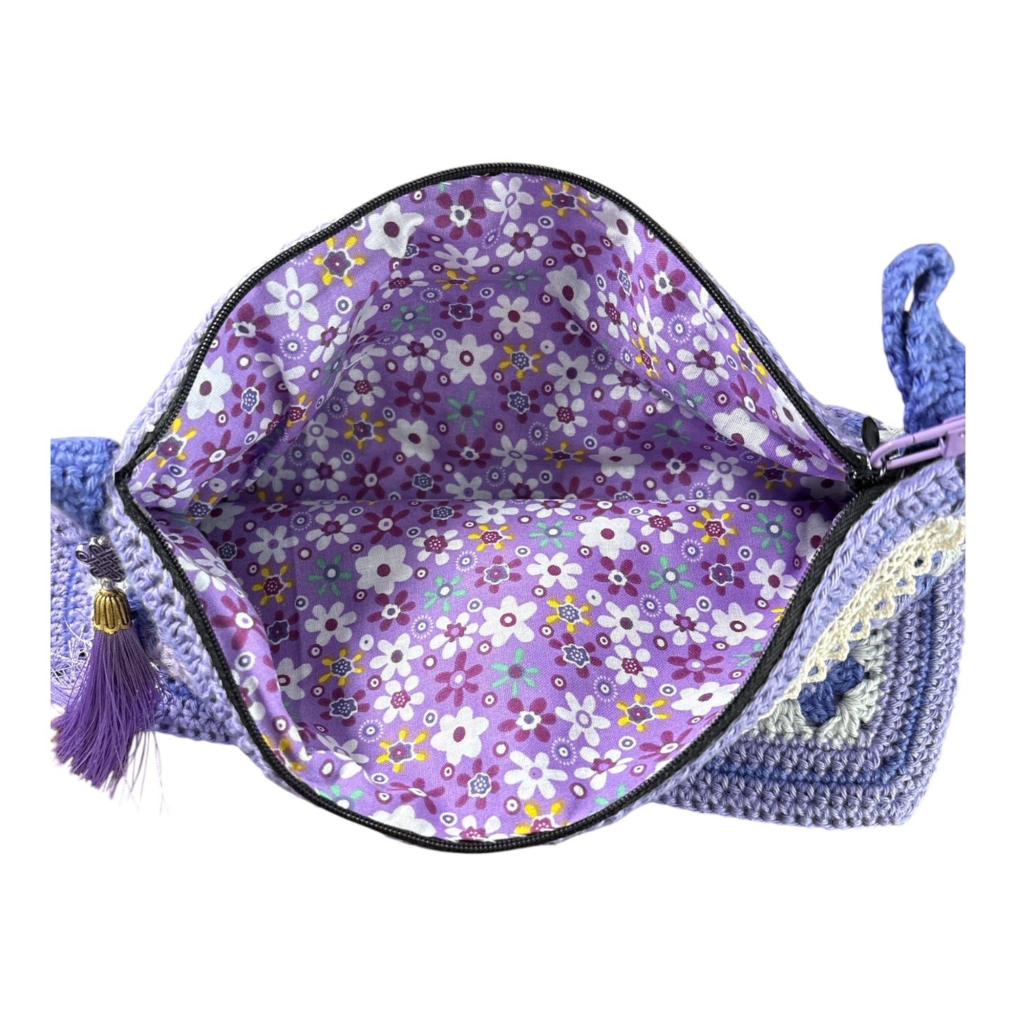 Pochette Crochet avec son coeur "Maman je t'aime" Fait main